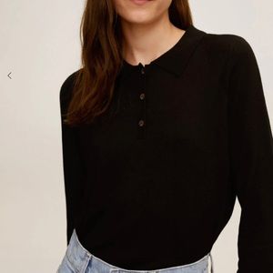 Mango Knit Polo Top